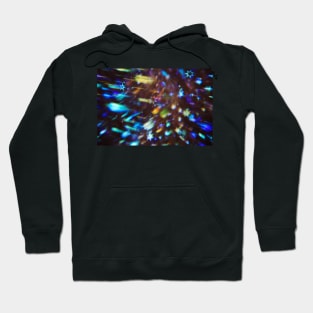 Holographic stars photographed through a prism Hoodie